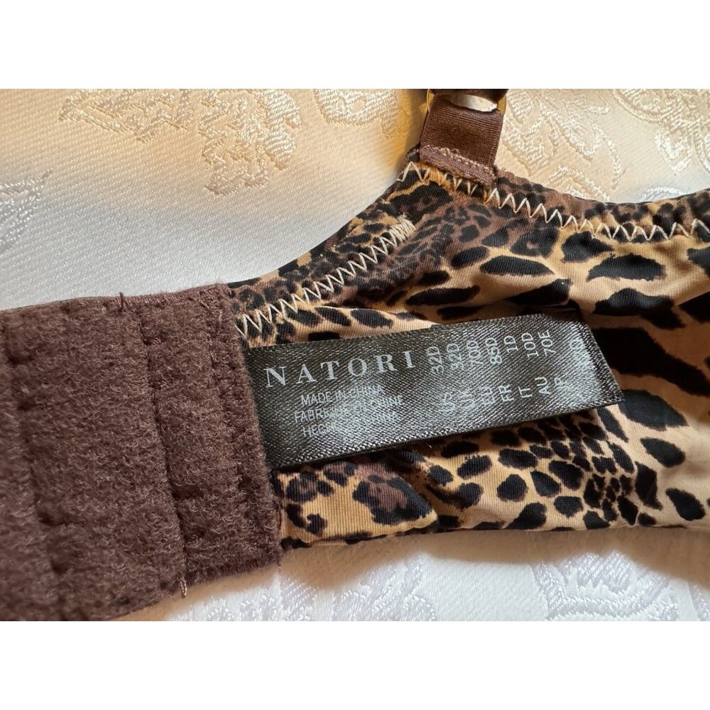 Natori 32D Pure Luxe Full Fit T-Shirt Bra NWOT 732080 Java Leopard Print NEW - Picture 8 of 11
